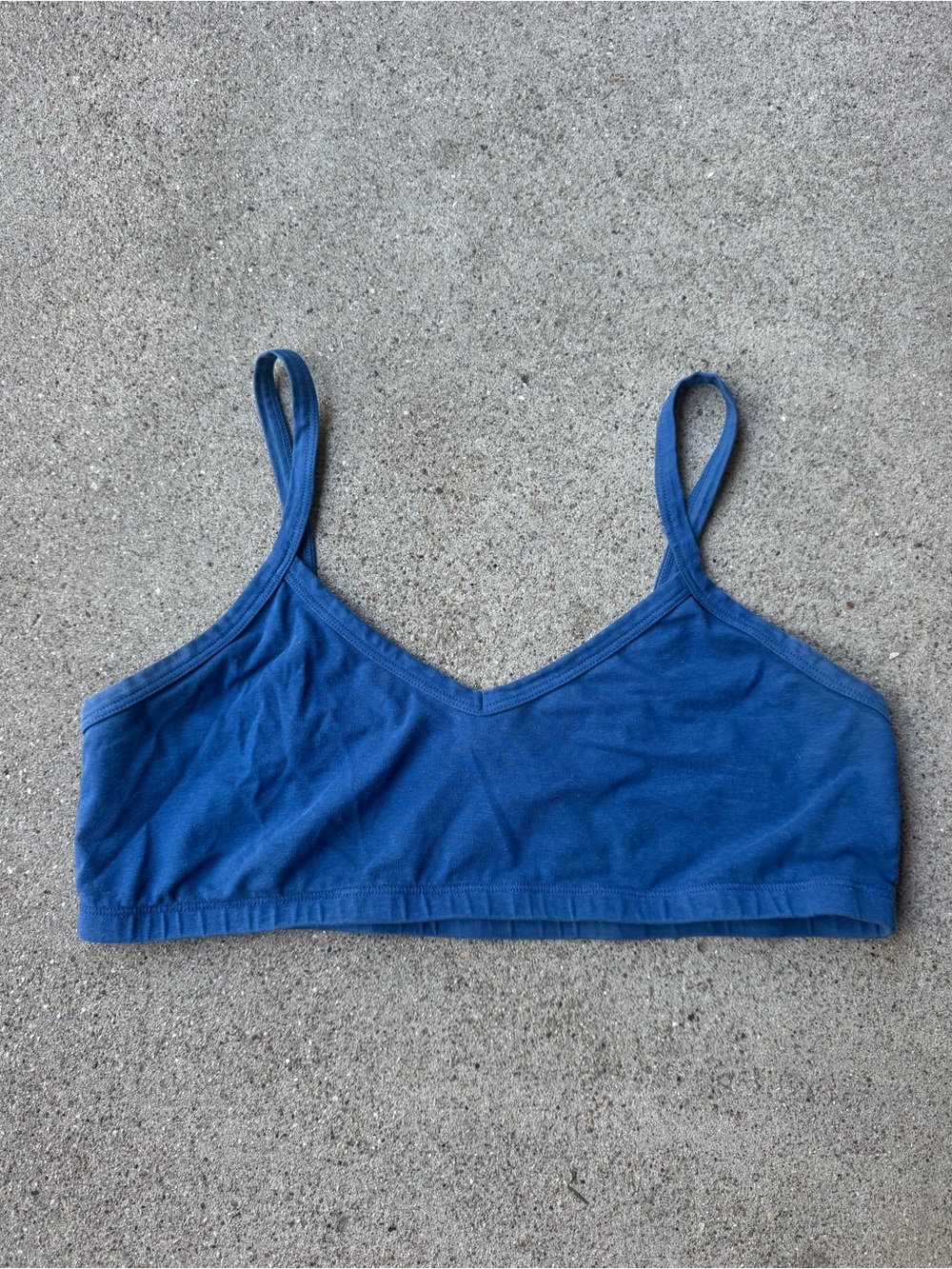XL Blue Jungmaven Bralette Hemp Organic Cotton